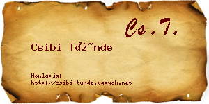 Csibi Tünde névjegykártya