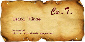 Csibi Tünde névjegykártya