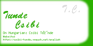 tunde csibi business card